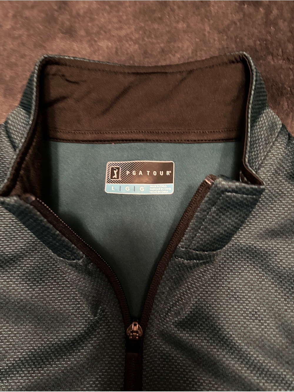 PGA Tour Men's Teal Zip-Up Sweater Jacket
